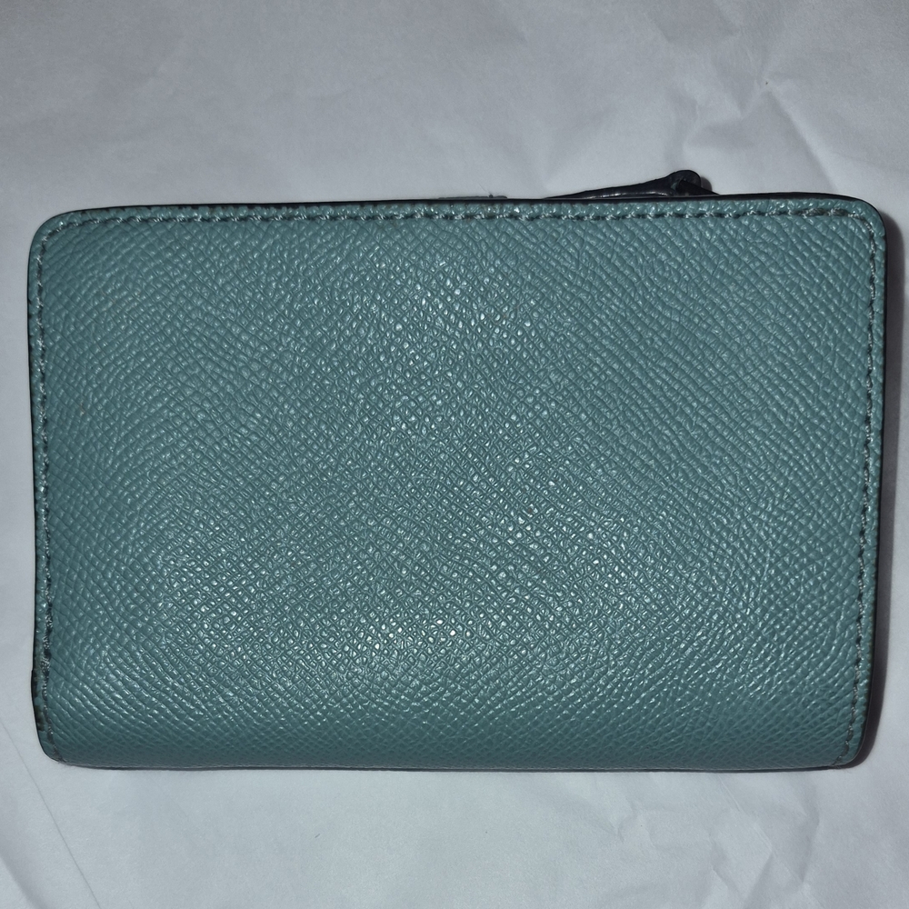 Coach Teal Small Leather Wallet - Coach Logo - Picture 2 of 13